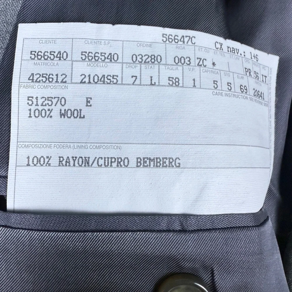 Ermenegildo Zegna Pinstripe Wool Blazer Sport Coat Made in Italy 58L/48L‎ US